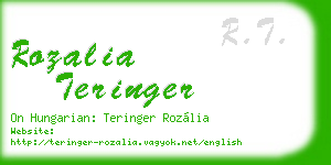 rozalia teringer business card